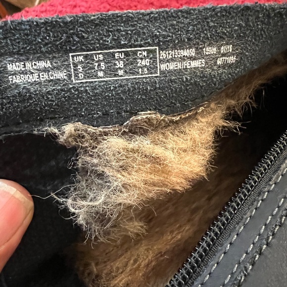 Clarks Snow Boots New Women Knee High Faux Fur Lined Shoes Sz 7.5 Winter black - Picture 8 of 9